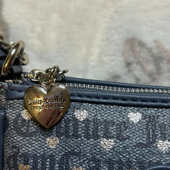 Juicy Couture “Poker Face Shoulder” bag in denim/silver - Picture 4 of 4